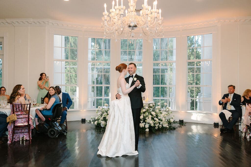 grande ballroom reception at Florida mansion wedding venue, Luxmore Grande Estate, captured by Jennifer Holly Photography
