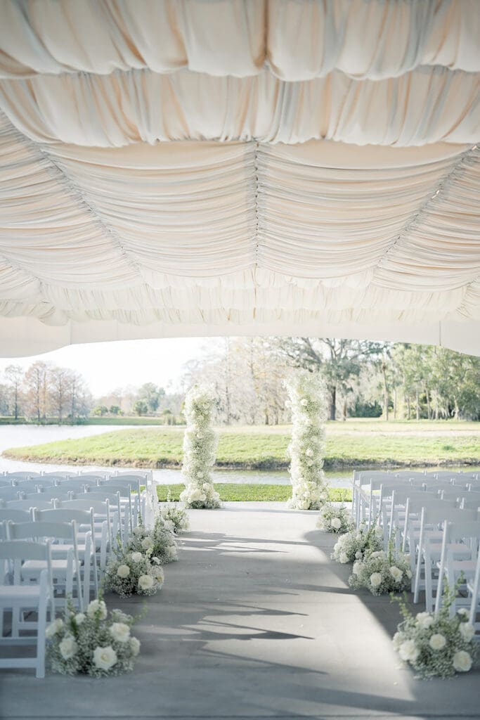 Outdoor wedding ceremony at Hyatt Regency Grand Cypress Resort in Orlando, Florida, captured by Jennifer Holly Photography