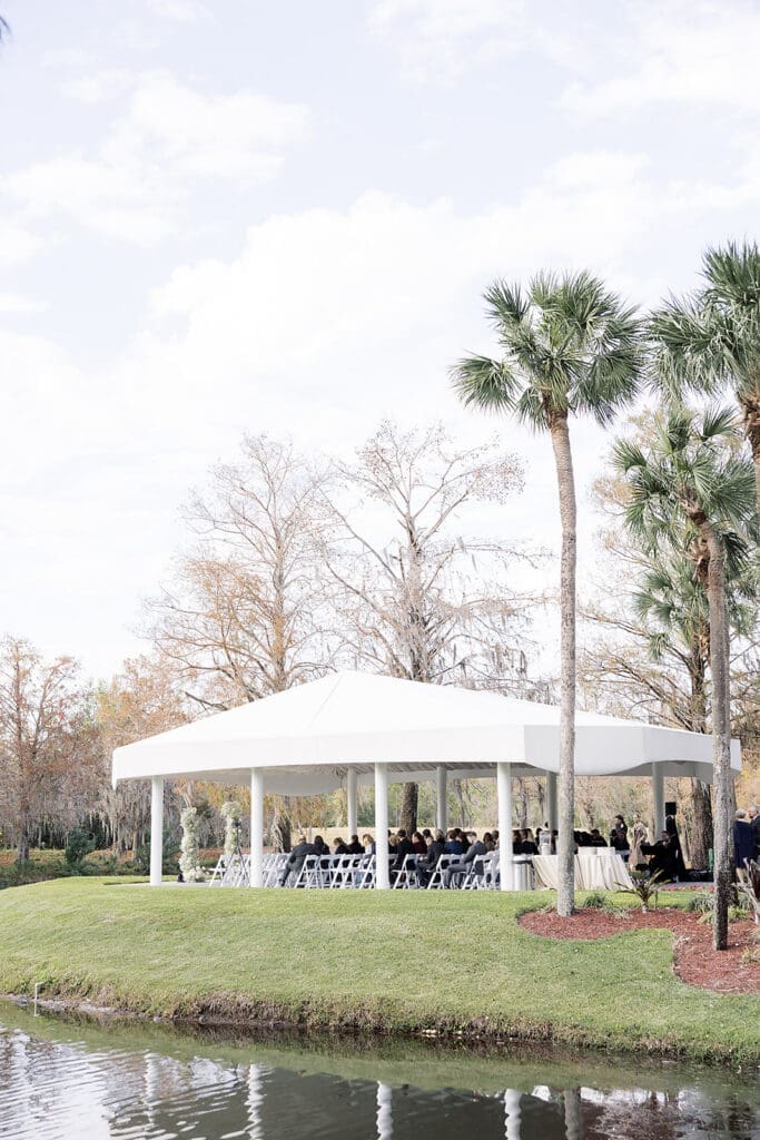 Outdoor wedding ceremony at Hyatt Regency Grand Cypress Resort in Orlando, Florida, captured by Jennifer Holly Photography