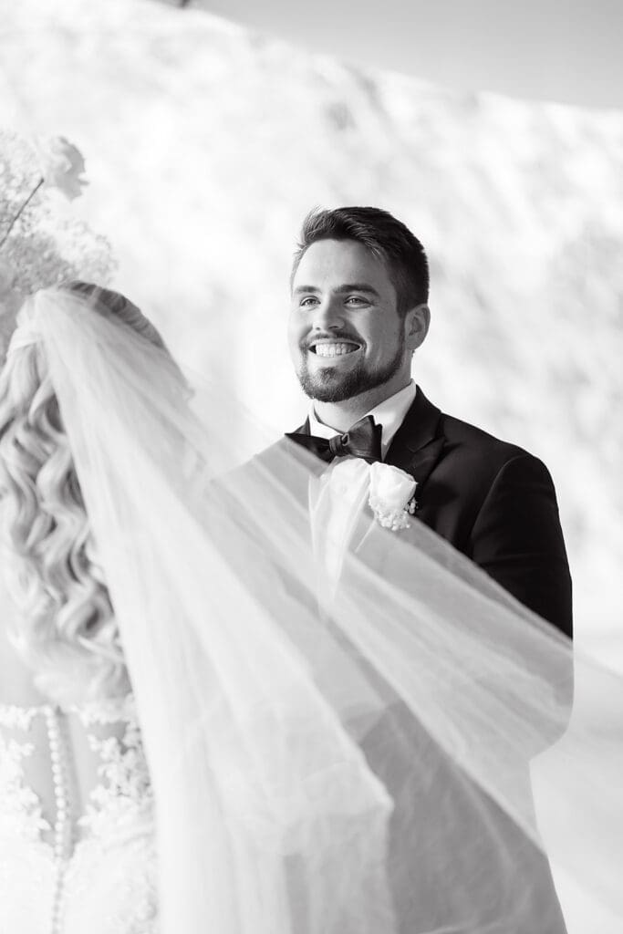 bride and groom in an outdoor wedding ceremony at Hyatt Regency Grand Cypress Resort in Orlando, Florida, captured by Jennifer Holly Photography