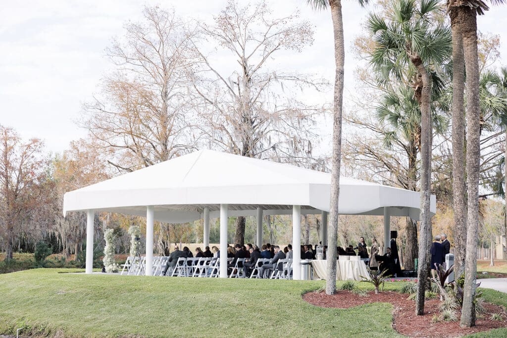 Outdoor wedding ceremony at Hyatt Regency Grand Cypress Resort in Orlando, Florida, captured by Jennifer Holly Photography