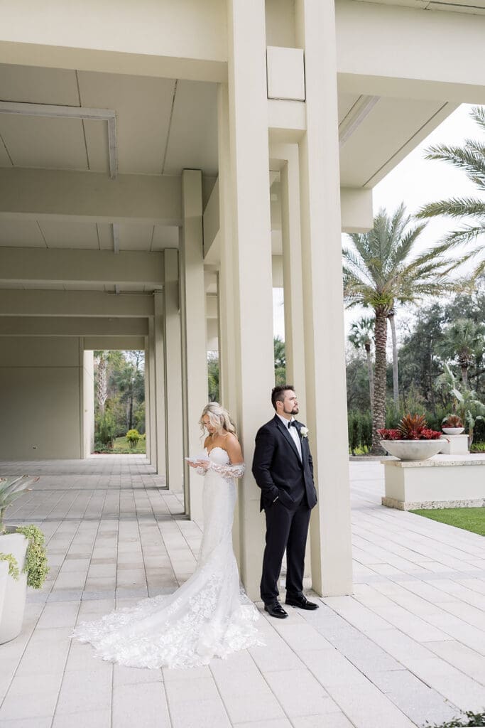 Bride and groom private vows at a wedding at Hyatt Regency Grand Cypress Resort in Orlando, Florida, captured by Jennifer Holly Photography