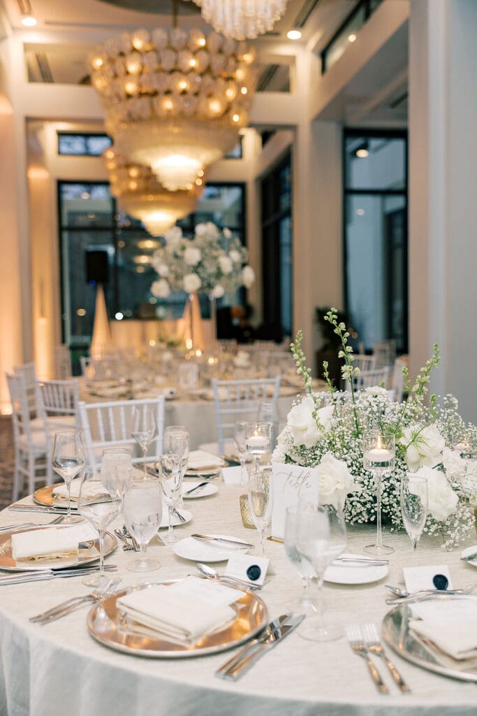 wedding reception details at Hyatt Regency Grand Cypress Resort in Orlando, Florida, captured by Jennifer Holly Photography