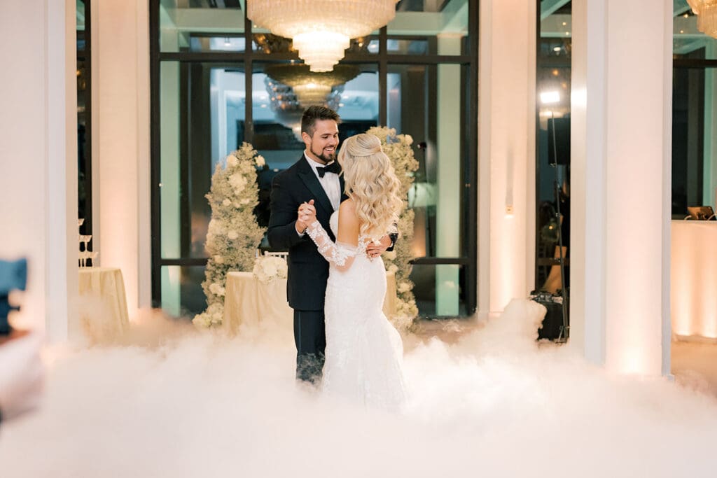 wedding reception first dance at Hyatt Regency Grand Cypress Resort in Orlando, Florida, captured by Jennifer Holly Photography