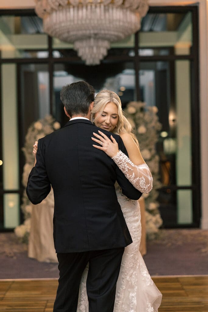 wedding reception father daughter dance at Hyatt Regency Grand Cypress Resort in Orlando, Florida, captured by Jennifer Holly Photography