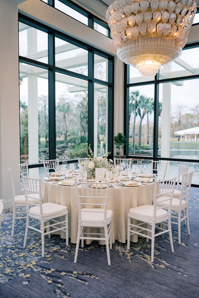 wedding reception details at Hyatt Regency Grand Cypress Resort in Orlando, Florida, captured by Jennifer Holly Photography