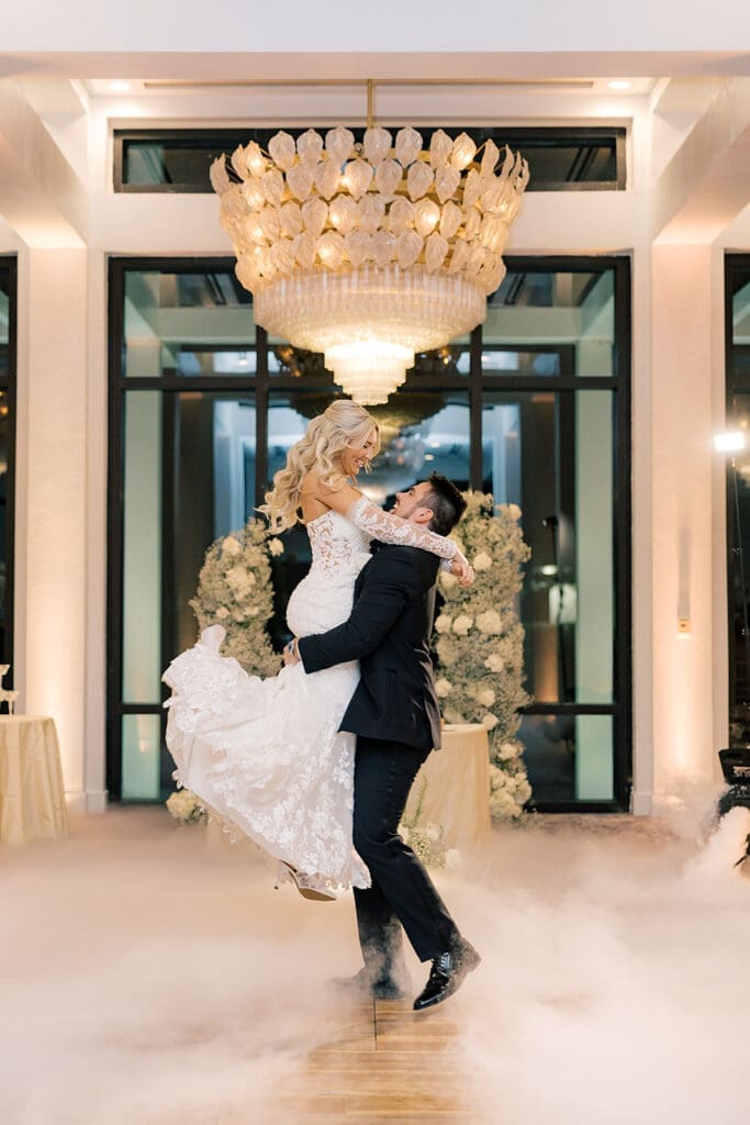 wedding reception first dance at Hyatt Regency Grand Cypress Resort in Orlando, Florida, captured by Jennifer Holly Photography