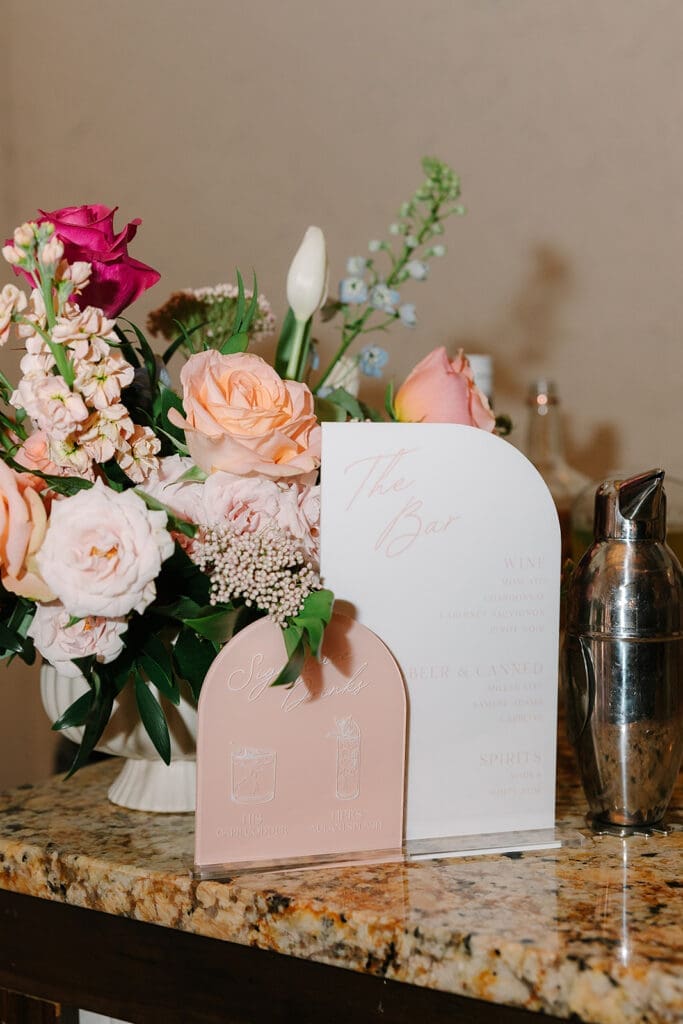 indoor wedding reception details at Sterling Event Venue in Minneola FL captured by Jennifer Holly Photography